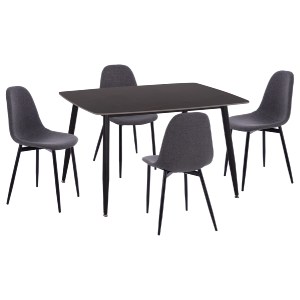 75268 ΣΕΤ ΤΡΑΠΕΖΑΡΙΑΣ 5ΤΜΧ RAVEN HM21068.02 ΚΕΡΑΜΙΚΟ TOP ΜΑΥΡΟ ΜΑΡΜΑΡΟ--ΓΚΡΙ ΥΦΑΣΜΑ