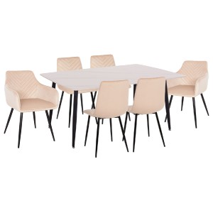 75273 ΣΕΤ ΤΡΑΠΕΖΑΡΙΑΣ 7ΤΜΧ RAVEN HM21070.01 ΚΕΡΑΜΙΚΟ TOP--4 ΚΑΡΕΚΛΕΣ & 2 ΠΟΛΥΘΡΟΝΕΣ ΕΚΡΟΥ