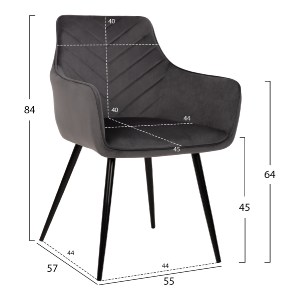 75274 ΣΕΤ ΤΡΑΠΕΖΑΡΙΑΣ 7ΤΜΧ RAVEN HM21070.03 ΚΕΡΑΜΙΚΟ TOP--4 ΚΑΡΕΚΛΕΣ & 2 ΠΟΛΥΘΡΟΝΕΣ ΓΚΡΙ