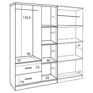 75312 ΝΤΟΥΛΑΠΑ 5ΦΥΛΛΗ CAESAR HM21234.02 ΜΕΛΑΜΙΝΗ ΧΡΩΜΑ SONAMA 150x42.5x181Υεκ