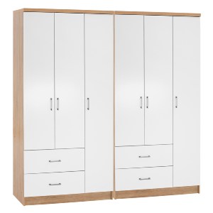 75317 ΝΤΟΥΛΑΠΑ 6ΦΥΛΛΗ CAESAR HM21236.02 ΜΕΛΑΜΙΝΗ SONAMA & ΛΕΥΚΟ 180x42,5Χ181Υεκ.