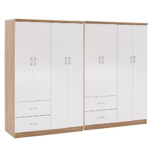 75319 ΝΤΟΥΛΑΠΑ 8ΦΥΛΛΗ BRIANA HM21237.02 ΜΕΛΑΜΙΝΗ SONAMA & ΛΕΥΚΟ 241x42,5Χ180,5Υεκ.