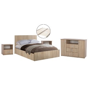 75333 ΣΕΤ ΚΡΕΒΑΤΟΚΑΜΑΡΑΣ 5ΤΜΧ ADLER HM11758 ΜΕΛΑΜΙΝΗ SONAMA OAK-ΓΙΑ ΣΤΡΩΜΑ 160x200εκ
