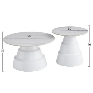 75340 ΣΕΤ 2 ΤΡΑΠΕΖΙΑ ΣΑΛΟΝΙΟΥ LIDOX HM18306.01 SINTERED STONE TOPS KAI ΒΑΣΕΙΣ--ΛΕΥΚΑ Φ50 & Φ70