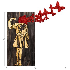 75380 ΔΙΑΚΟΣΜΗΤΙΚΟ ΤΟΙΧΟΥ ΦΙΓΟΥΡΑ ΚΟΡΙΤΣΙΟΥ HM4755-ΦΥΛΛΑ ΜΕΤΑΛΛΟΥ-ΞΥΛΟ 62x3(βάθος)x70Υεκ.