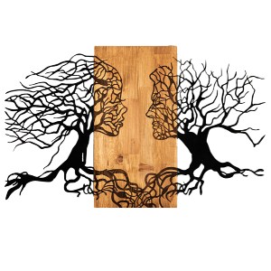 75397 ΔΙΑΚΟΣΜΗΤΙΚΟ ΤΟΙΧΟΥ ILLUSION HM4803-ΦΥΛΛΑ ΜΕΤΑΛΛΟΥ ΜΑΥΡΑ-ΞΥΛΟ 92x3(βάθος)x58Υεκ.