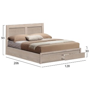 75460 ΚΡΕΒΑΤΙ CAPRI HM665.02 ΜΕ 2 ΣΥΡΤΑΡΙΑ ΜΕΛΑΜΙΝΗ SONAMA ΓΙΑ ΣΤΡΩΜΑ 120x200εκ.