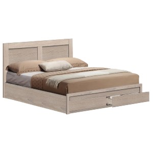 75460 ΚΡΕΒΑΤΙ CAPRI HM665.02 ΜΕ 2 ΣΥΡΤΑΡΙΑ ΜΕΛΑΜΙΝΗ SONAMA ΓΙΑ ΣΤΡΩΜΑ 120x200εκ.