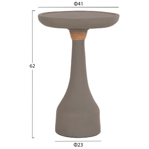 75471 ΒΟΗΘΗΤΙΚΟ ΤΡΑΠΕΖΙ ΓΙΑ ΛΑΜΠΑΤΕΡ TORG HM18170.03 FIBER CEMENT ΓΚΡΙ Φ41x62Υεκ.