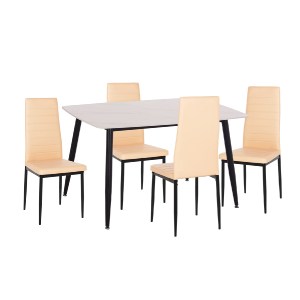 75482 ΣΕΤ ΤΡΑΠΕΖΑΡΙΑΣ 5ΤΜΧ RAVEN HM21266.01 ΚΕΡΑΜΙΚΟ TOP ΛΕΥΚΟ ΜΑΡΜΑΡΟ--ΚΡΕΜ PU
