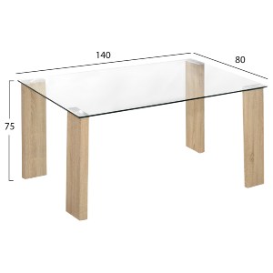 75484 ΣΕΤ ΤΡΑΠΕΖΑΡΙΑΣ 5ΤΜΧ LADY HM11595 ΓΥΑΛΙ--ΜΕΤΑΛΛΟ--MDF ΣΕ SONAMA & ΚΑΦΕ ΥΦΑΣΜΑ