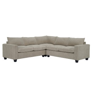 75497 ΓΩΝΙΑΚΟΣ ΚΑΝΑΠΕΣ CALDER HM3286.03 ΜΠΕΖ ΥΦΑΣΜΑ 254x254x90(κάθισμα)x91Υεκ.