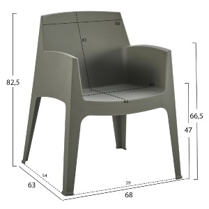 75500 ΣΕΤ 3ΤΜΧ ΠΟΛΥΠΡΟΠΥΛΕΝΙΟΥ SLEEK HM21267.05 ΤΡΑΠΕΖΑΚΙ & 2 ΠΟΛΥΘΡΟΝΕΣ-DARK OLIVE GREEN