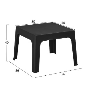 75503 ΣΕΤ 3ΤΜΧ ΠΟΛΥΠΡΟΠΥΛΕΝΙΟΥ SLEEK HM21267.02 ΤΡΑΠΕΖΑΚΙ & 2 ΠΟΛΥΘΡΟΝΕΣ-ΜΑΥΡΟ