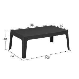 75506 ΣΕΤ ΣΑΛΟΝΙ ΕΞ.ΧΩΡΟΥ 4ΤΜΧ SLEEK HM21268.02 ΜΑΥΡΟ ΠΟΛΥΠΡΟΠΥΛΕΝΙΟ