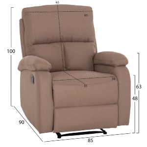 75529 ΠΟΛΥΘΡΟΝΑ RELAX DIONI HM3296.03 ΜΠΕΖ ΥΦΑΣΜΑ 85x90x100Υεκ.