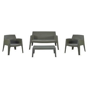 75564 ΣΕΤ LOUNGE 4ΤΜΧ SLEEK HM21275.05 DARK OLIVE GREEN ΠΟΛΥΠΡΟΠΥΛΕΝΙΟ