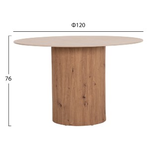75592 ΤΡΑΠΕΖΙ ΤΡΑΠΕZΑΡΙΑΣ TWIL HM18324 ΚΕΡΑΜΙΚΟ TOP ΟΨΗ ΤΡΑΒΕΡΤΙΝΑΣ-MDF ΒΑΣΗ Φ120x76Υεκ