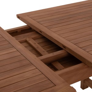 75641 TΡΑΠΕΖΙ ΤΡΑΠΕΖΑΡΙΑΣ ΑΝΟΙΓΟΜΕΝΟ CRANDER HM6376 ΞΥΛΟ TEAK ΣΕ ΦΥΣΙΚΟ 180-240x100x76Υεκ