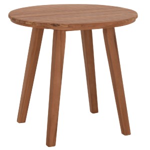 75644 TΡΑΠΕΖΙ ΤΡΑΠΕΖΑΡΙΑΣ ΣΤΡΟΓΓΥΛΟ DANTE HM6379 ΞΥΛΟ TEAK Φ80x75Υεκ.