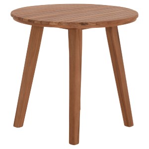 75644 TΡΑΠΕΖΙ ΤΡΑΠΕΖΑΡΙΑΣ ΣΤΡΟΓΓΥΛΟ DANTE HM6379 ΞΥΛΟ TEAK Φ80x75Υεκ.