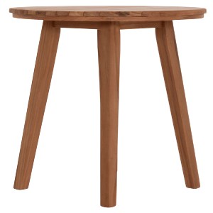 75644 TΡΑΠΕΖΙ ΤΡΑΠΕΖΑΡΙΑΣ ΣΤΡΟΓΓΥΛΟ DANTE HM6379 ΞΥΛΟ TEAK Φ80x75Υεκ.