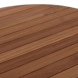75644 TΡΑΠΕΖΙ ΤΡΑΠΕΖΑΡΙΑΣ ΣΤΡΟΓΓΥΛΟ DANTE HM6379 ΞΥΛΟ TEAK Φ80x75Υεκ.