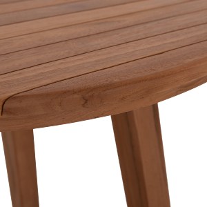 75644 TΡΑΠΕΖΙ ΤΡΑΠΕΖΑΡΙΑΣ ΣΤΡΟΓΓΥΛΟ DANTE HM6379 ΞΥΛΟ TEAK Φ80x75Υεκ.