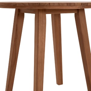 75644 TΡΑΠΕΖΙ ΤΡΑΠΕΖΑΡΙΑΣ ΣΤΡΟΓΓΥΛΟ DANTE HM6379 ΞΥΛΟ TEAK Φ80x75Υεκ.