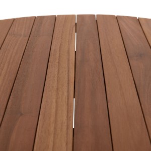 75644 TΡΑΠΕΖΙ ΤΡΑΠΕΖΑΡΙΑΣ ΣΤΡΟΓΓΥΛΟ DANTE HM6379 ΞΥΛΟ TEAK Φ80x75Υεκ.