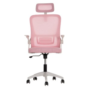 75801 ΚΑΡΕΚΛΑ ΓΡΑΦΕΙΟΥ BLAZER HM1205.04 ΡΟΖ MESH-ΛΕΥΚΟΣ ΣΚΕΛΕΤΟΣ NYLON 60,5x47x85,5Υεκ.