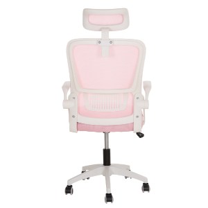 75801 ΚΑΡΕΚΛΑ ΓΡΑΦΕΙΟΥ BLAZER HM1205.04 ΡΟΖ MESH-ΛΕΥΚΟΣ ΣΚΕΛΕΤΟΣ NYLON 60,5x47x85,5Υεκ.