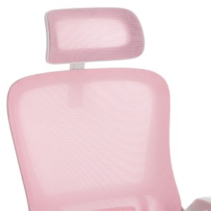 75801 ΚΑΡΕΚΛΑ ΓΡΑΦΕΙΟΥ BLAZER HM1205.04 ΡΟΖ MESH-ΛΕΥΚΟΣ ΣΚΕΛΕΤΟΣ 60x58x110-130Υεκ.