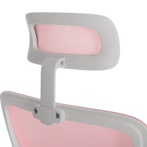 75801 ΚΑΡΕΚΛΑ ΓΡΑΦΕΙΟΥ BLAZER HM1205.04 ΡΟΖ MESH-ΛΕΥΚΟΣ ΣΚΕΛΕΤΟΣ 60x58x110-130Υεκ.