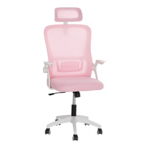 75801 ΚΑΡΕΚΛΑ ΓΡΑΦΕΙΟΥ BLAZER HM1205.04 ΡΟΖ MESH-ΛΕΥΚΟΣ ΣΚΕΛΕΤΟΣ NYLON 60,5x47x85,5Υεκ.