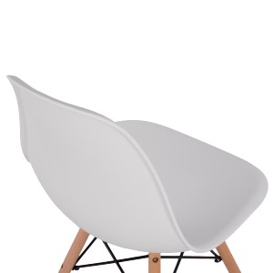 75900 ΚΑΡΕΚΛΑ ΤΡΑΠΕΖΑΡΙΑΣ 2ΤΜΧ TWIST HM8460.21 ΛΕΥΚΟ PP--ΞΥΛΟ ΟΞΙΑΣ 46x50x82Υεκ.