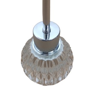 alpha-DD-GL-0032CHROME-19088 ΦΩΤΙΣΤΙΚΟ ΚΡΕΜΑΣΤΟ ΜΟΝΟΦΩΤΟ ΓΥΑΛΙΝΟ-ΧΡΩΜΙΟ Ε27 Φ11X150CM