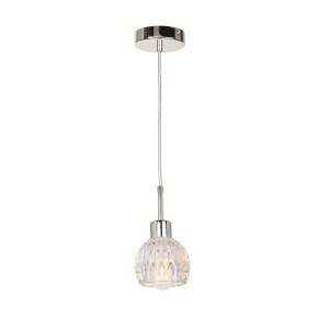 alpha-DD-GL-0032CHROME-4050 ΦΩΤΙΣΤΙΚΟ ΚΡΕΜΑΣΤΟ ΜΟΝΟΦΩΤΟ ΓΥΑΛΙΝΟ-ΧΡΩΜΙΟ Ε27 Φ11X150CM