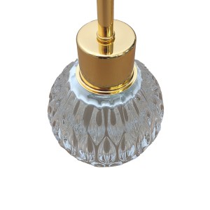alpha-DD-GL-0032GOLD-19092 ΦΩΤΙΣΤΙΚΟ ΚΡΕΜΑΣΤΟ ΜΟΝΟΦΩΤΟ ΓΥΑΛΙΝΟ-ΧΡΥΣΟ Ε27 Φ11X150CM