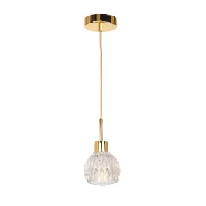 alpha-DD-GL-0032GOLD-4051 ΦΩΤΙΣΤΙΚΟ ΚΡΕΜΑΣΤΟ ΜΟΝΟΦΩΤΟ ΓΥΑΛΙΝΟ-ΧΡΥΣΟ Ε27 Φ11X150CM
