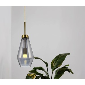 alpha-DD-GL-0627GREY-13411 ΦΩΤΙΣΤΙΚΟ ΚΡΕΜΑΣΤΟ ΜΟΝΟΦΩΤΟ ΓΥΑΛΙΝΟ ΜΕ ΧΑΛΚΟ ΓΚΡΙ G9 Φ17X140CM
