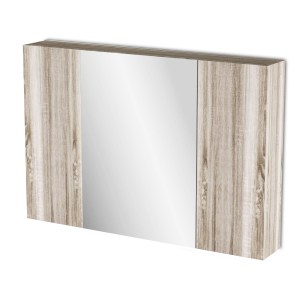 alpha-FIL-000749MIRROR-14954 ΚΡΕΜΑΣΤΟΣ ΚΑΘΡΕΠΤΗΣ ΜΠΑΝΙΟΥ ODELIA ΜΕ 3 ΝΤΟΥΛΑΠΙΑ 96X14X65CM