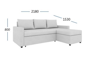 alpha-GR-10235-18768 CONCEPT ΓΩΝΙΑΚΟΣ ΚΑΝΑΠΕΣ ΚΡΕΒΑΤΙ ΜΕ ΑΝΑΣΤΡΕΨΙΜΗ ΓΩΝΙΑ & ΑΠΟΘΗΚΕΥΤΙΚΟ ΧΩΡΟ ΓΚΡΙ 218X153X80CM.