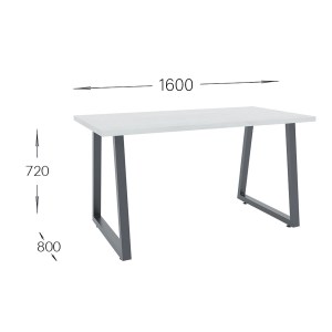 alpha-GR-ATLANTATAB160-2-1105659 ΤΡΑΠΕΖΙ ATLANTA ΛΕΥΚΟ-ΜΑΥΡΟ 160X80X77CM