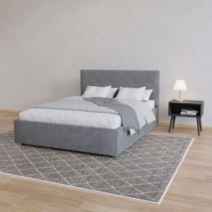 alpha-GR-BILL15-M14-14961 ΚΡΕΒΑΤΙ BILLY ΓΚΡΙ 150X200CM