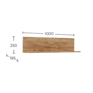 alpha-GR-CALSH100-2957599 ΚΡΕΜΑΣΤΟ ΡΑΦΙ CALLISTO-100 ΧΡΥΣΟ ΔΡΥΣ 100X19.5X25CM