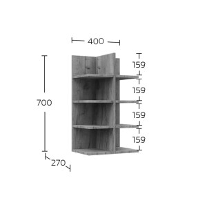 alpha-GR-CALSHE-2-2957589 ΚΡΕΜΑΣΤΟ ΡΑΦΙ CALLISTO ΣΚΟΥΡΟ ΔΡΥΣ 40X27.7X70CM