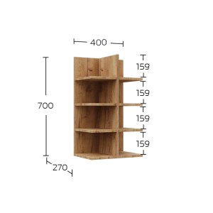alpha-GR-CALSHE-2957581 ΚΡΕΜΑΣΤΟ ΡΑΦΙ CALLISTO ΧΡΥΣΟ ΔΡΥΣ 40X27.7X70CM