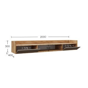 alpha-GR-CALTV-2957595 ΕΠΙΠΛΟ TV CALLISTO ΧΡΥΣΟ ΔΡΥΣ-ΓΚΡΕΖ 200X40X30CM