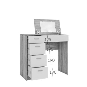 alpha-GR-DRESSTAB-1-954776 ΤΟΥΑΛΕΤΑ TAB ΧΡΥΣΟ ΔΡΥΣ-ΓΡΑΦΙΤΗ 90X42X82-110CM